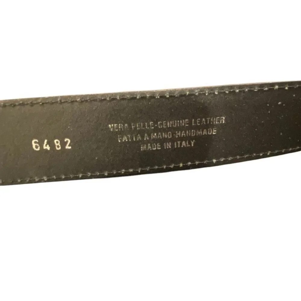 Mens Italian Leather Belt Wine Basket Weave Made in Italy Size 130/115 US 44–46